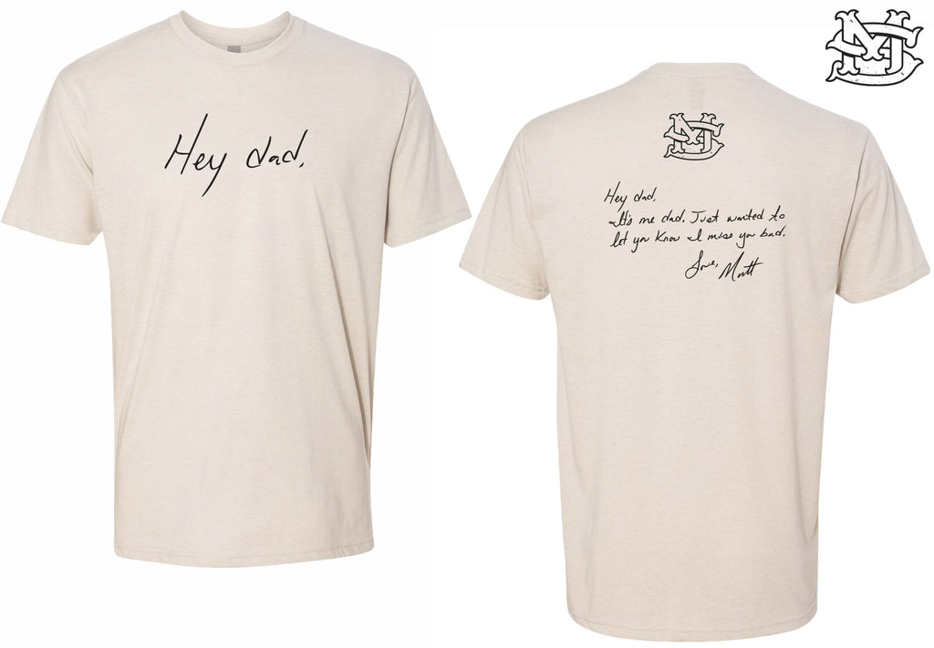 Personalized Hey Dad Handwritten T-Shirt