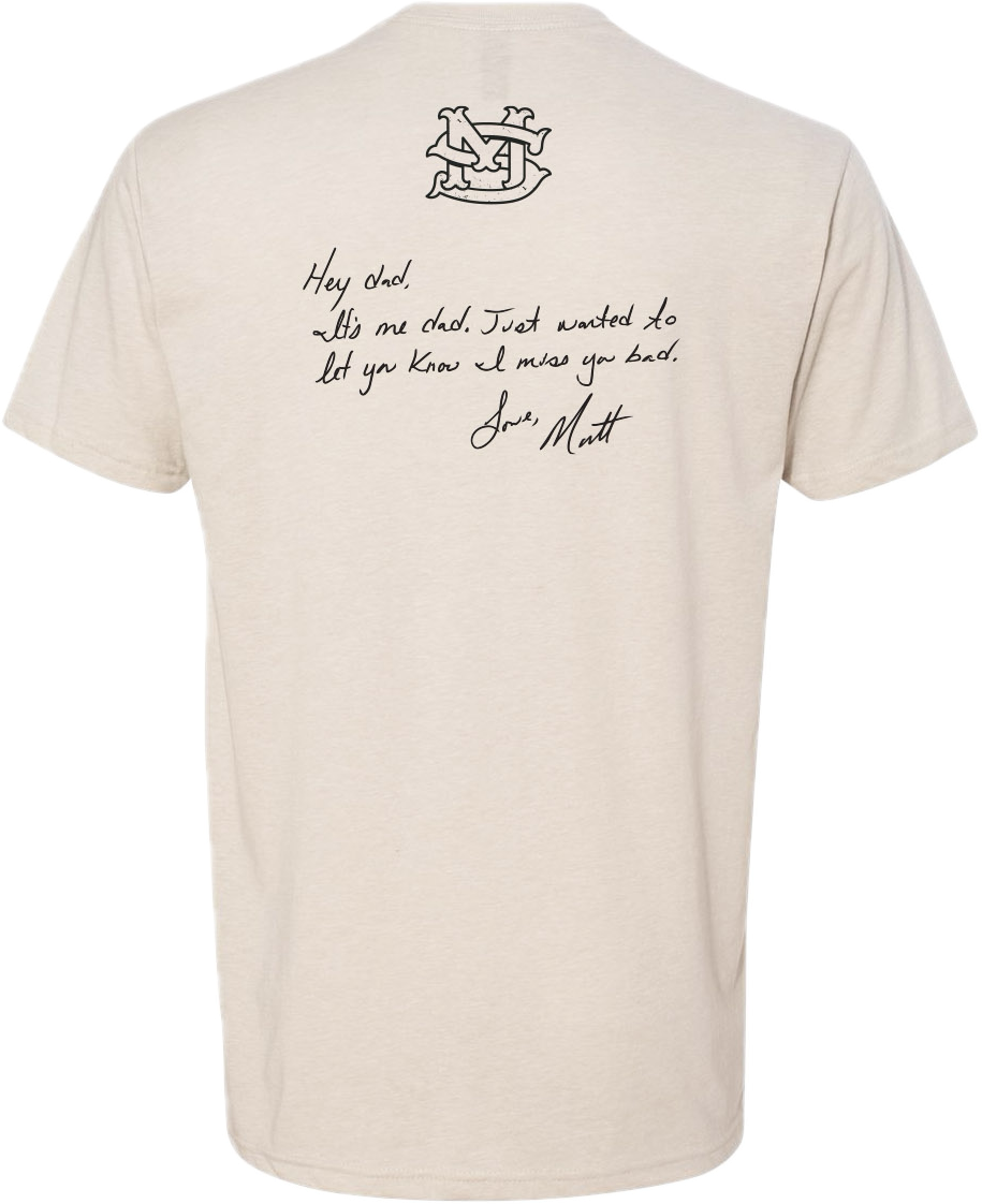 Personalized Hey Dad Handwritten T-Shirt
